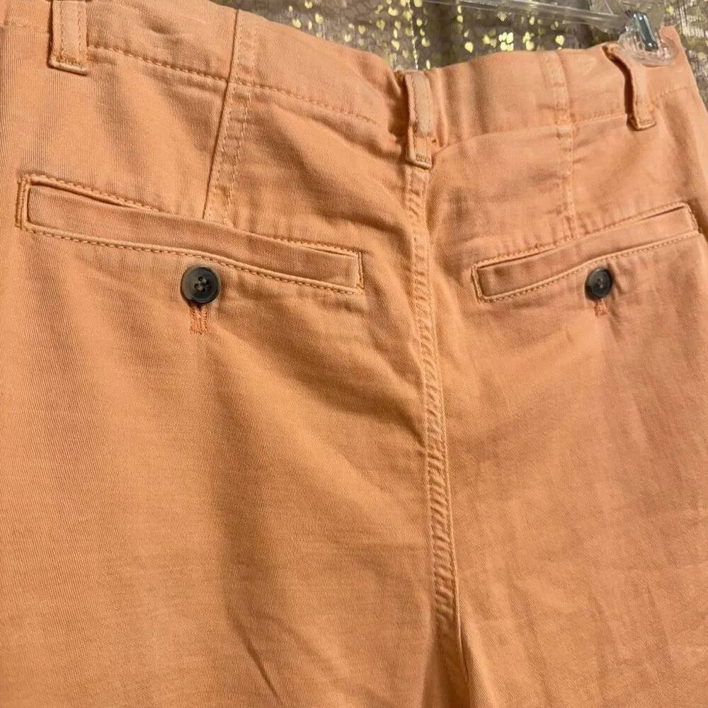 Free People Addy Wide Leg Chino Pants Pastel Light Orange Size 4 NWOT - Picture 8 of 14